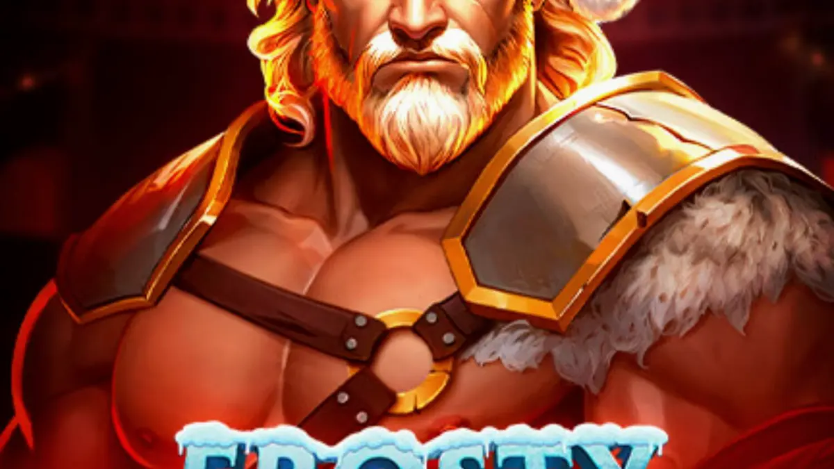 Tela de jogo do slot Frosty Rage com tema de gladiador natalino
