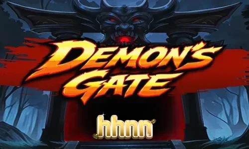 Demon's Gate slot machine interface com tema sombrio